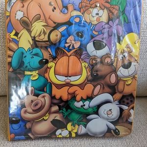 Garfield Binder and folders 90s comic school supplies